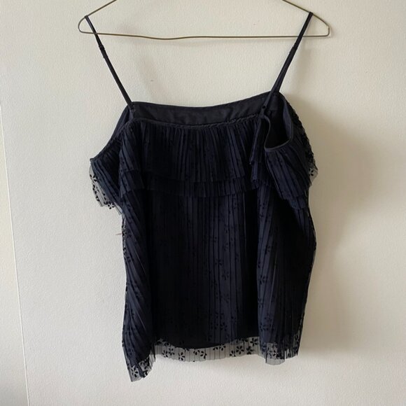 J. CREW Black Patterned Ruffle Layered Camisole - Picture 11 of 11
